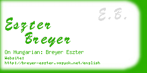 eszter breyer business card